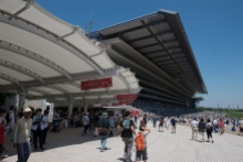 The grandstand at Tokyo Racecourse.