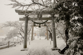 Entrance to a Shinto shrine.