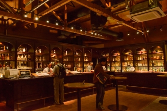 Whiskey bar inside the Whisky Museum, Nikka Distillery, Hokkaido, Japan.